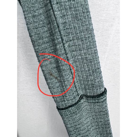 Free People Top Citrine Oversized Thermal Boho Green Cozy Fall Casual Slouchy - Picture 5 of 7